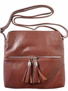 New Florence Leather Market brown soft Italian leather crossbody bag